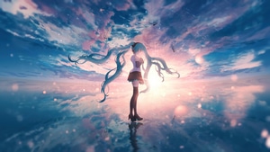 Hatsune Miku, Vocaloid, Anime, Anime Girl, Artist, Artwork, Digital Art, 4K wallpaper