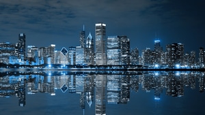 Chicago, World, City, Lights, Reflection, 4K wallpaper