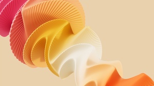 Realme Pad 2, Official, Stock, Spiral, 3D Shapes, Hypnosis, Orange abstract, 4K wallpaper