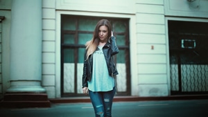 Girls, Model, Leather, Jacket, 4K wallpaper