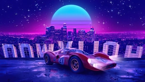 Ferrari, Cars, Synthwave, Artist, Artwork, Digital Art, 4K wallpaper