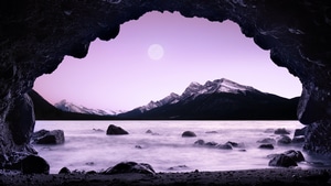Mountains, Rocks, Sea, Cave, Nature, 4K wallpaper