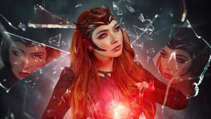 Scarlet Witch, Wanda Vision, Superheroes, Cosplay, Artist, Artwork, Digital Art, 4K wallpaper