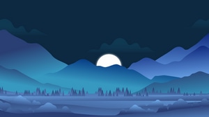 Landscape, Minimalism, Minimalist, Mountains, Artist, Artwork, Digital Art, 4K wallpaper