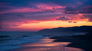 Sunrise, Coast, Nature, 4K wallpaper