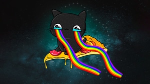Cat, Artist, Artwork, Digital Art, 4K wallpaper