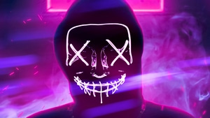 Neon, Mask, Anonymus, Photography, 4K wallpaper