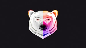 Bear, Minimalism, Minimalist, Artist, Artwork, Digital Art, Deviantart, 4K wallpaper
