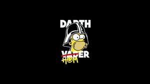 The Simpsons, Cartoons, Animated Tv Series, Dark, Black, Minimalism, Minimalist, 4K wallpaper