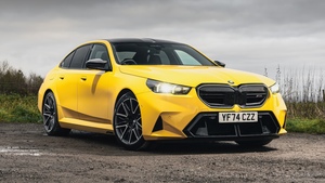 Luxury Sedan, Yellow cars, BMW M5, 4K wallpaper