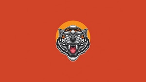 Tiger, Minimalism, Minimalist, Artist, Artwork, Digital Art, 4K wallpaper