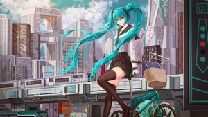 Hatsune Miku, Vocaloid, Anime, Anime Girl, Artist, Artwork, Digital Art, Artstation, 4K wallpaper
