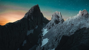 Mountains, Sky, Rocks, Nature, 4K wallpaper