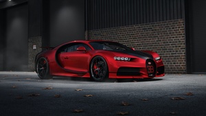 Bugatti Chiron Sport, CGI, Red cars, Dark red, 4K wallpaper