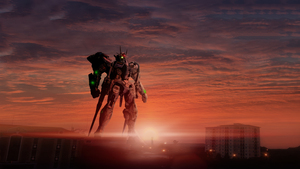 Gundam, Robot, Sunset, 4K wallpaper