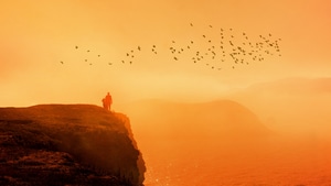 Couple, Sunset, Photography, 4K wallpaper