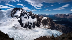 Mountains, Sky, Nature, Clouds, Snow, 4K wallpaper