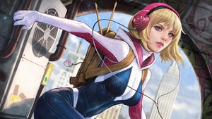 Spiderman Into The Spider Verse, Gwen Stacy, Superheroes, Artstation, 4K wallpaper
