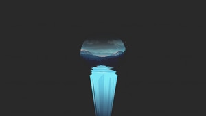 Forest, Landscape, Waterfall, Minimalism, Minimalist, Artist, Artwork, Digital Art, 4K wallpaper