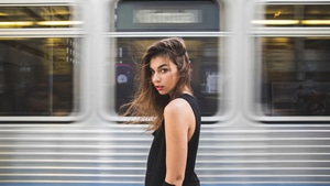 Brunette, Girls, Model, Subway, 4K wallpaper
