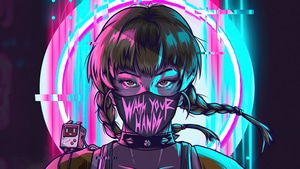 Mask, Neon, Cyberpunk, Scifi, Artist, Artwork, Digital Art, Artstation, 4K wallpaper
