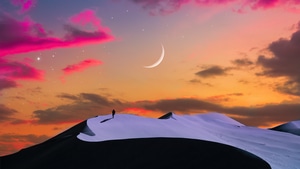 Alone, Desert, Artist, Artwork, Digital Art, 4K wallpaper