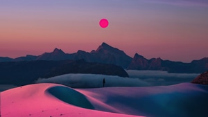 Outrun, Alone, Artist, Artwork, Digital Art, 4K wallpaper