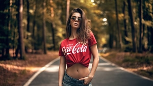 Girls, Model, Coca Cola, 4K wallpaper
