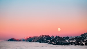Clouds, Mountains, Sunrise, Nature, 4K wallpaper