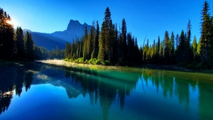Lake, Mountains, Nature, 4K wallpaper