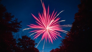 Fireworks, Photography, Lake, Night, 4K wallpaper