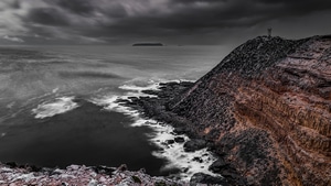 Sea, Coast, Rocks, Nature, 4K wallpaper