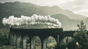 Train, Smoke, Photography, 4K wallpaper