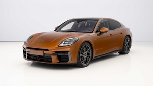 Porsche Panamera Turbo E-Hybrid, 2024, White background, 4K wallpaper