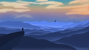 Artist, Artwork, Digital Art, Mountains, Minimalism, Minimalist, Deviantart, 4K wallpaper