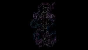 Mewtwo, Pokemon, Anime Girl, Anime, Artist, Artwork, Digital Art, Dark, Black, Minimalism, Minimalist, 4K wallpaper