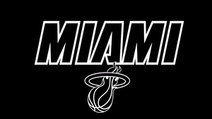 Miami Heat, Minimalist, Logo, Basketball team, Black background, AMOLED, 4K wallpaper