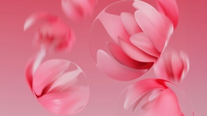 Cherry blossom, Abstract art, Pink aesthetic, Pink background, 4K wallpaper