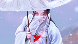 Asian, Umbrella, Artist, Artwork, Digital Art, Artstation, 4K wallpaper