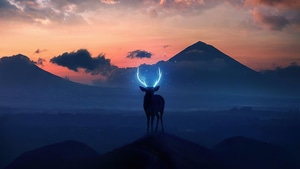 Reindeer, Artist, Artwork, Digital Art, 4K wallpaper