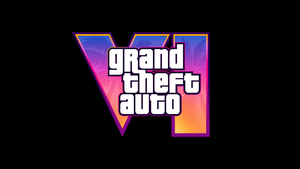 Grand Theft Auto VI, Official, Logo, Black background, 2025 Games, GTA 6, 4K wallpaper