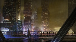 Scifi, Rain, Artist, Artwork, Digital Art, Artstation, 4K wallpaper