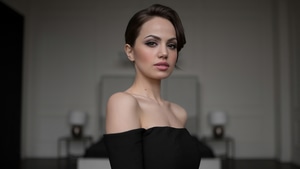 Zemfira Ismailova, Girls, Model, Black Dress, 4K wallpaper