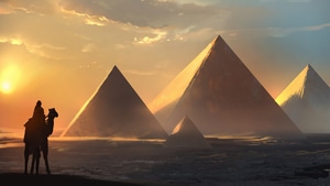 Pyramid, Artist, Artwork, Digital Art, Artstation, 4K wallpaper