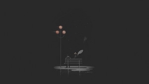 Bench, Minimalism, Minimalist, Artist, Artwork, Digital Art, Dark, Black, 4K wallpaper