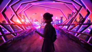 Scifi, Synthwave, Vaporwave, Artist, Artwork, Digital Art, Artstation, 4K wallpaper