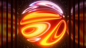 Cosmic, Sphere, Glowing, Futuristic, Silhouette, Mystical, Energy, Galaxy, Reflection, Orange aesthetic, Radiant, 4K wallpaper