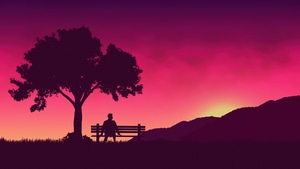 Alone, Artist, Artwork, Digital Art, Minimalism, Minimalist, Evening, Deviantart, 4K wallpaper