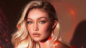 Gigi Hadid, Beautiful model, Artwork, 4K wallpaper