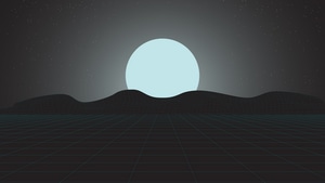 Moon, Mountains, Artist, Artwork, Digital Art, 4K wallpaper
